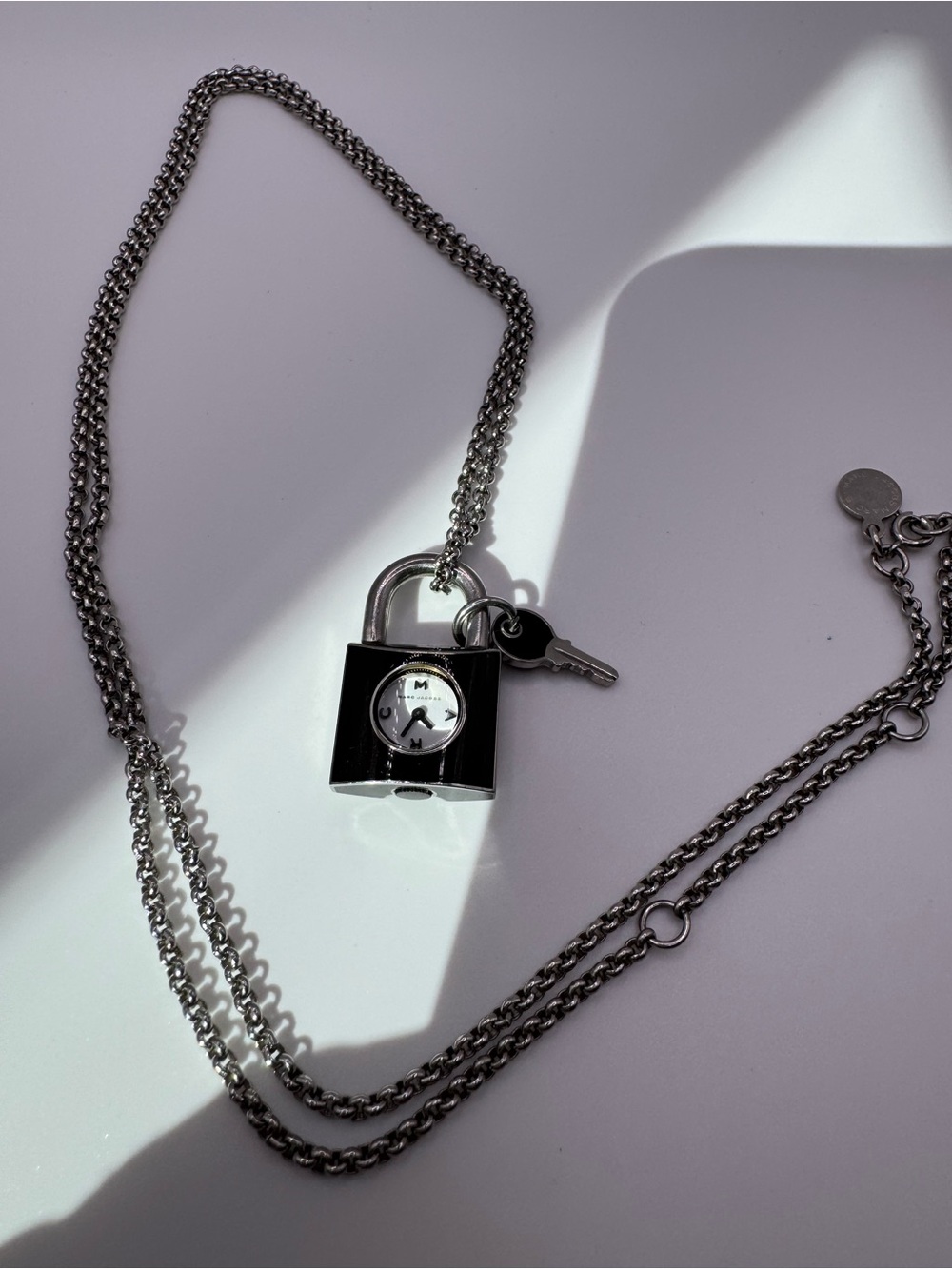 Marc by Marc Jacobs lock watch necklace